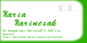 maria marincsak business card